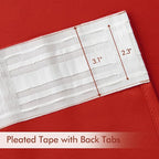 MIULEE Christmas Red Back Tab Blackout Curtains 120 Inch Long 2 Panels Set - Image 4