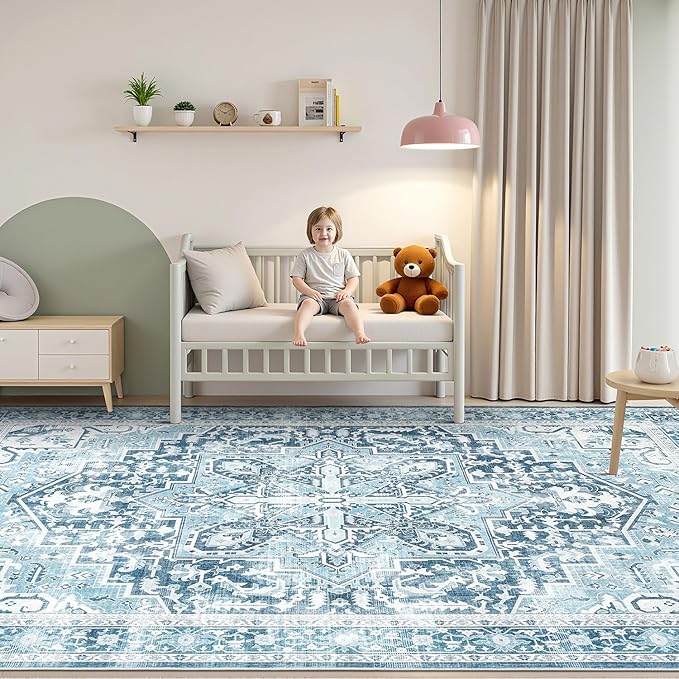 Rugflix 5x7 Area Rugs for Living Room, Machine Washable Rug Non Slip Stain - Image 7