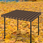 Smiry 36x36 Picnic Table Cloth, Flannel Backed Fitted Vinyl tablecloths