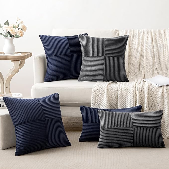 MIULEE Grey Decorative Throw Pillow Covers 20x20 Inch - Image 5
