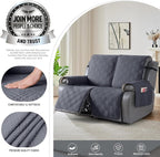 TAOCOCO 100% Waterproof Recliner Loveseat Covers 2 Seater, Split Loveseat Covers - Image 2