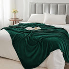BEDELITE Fleece Blankets Queen Size Forest Green Throw Blankets - Image 5