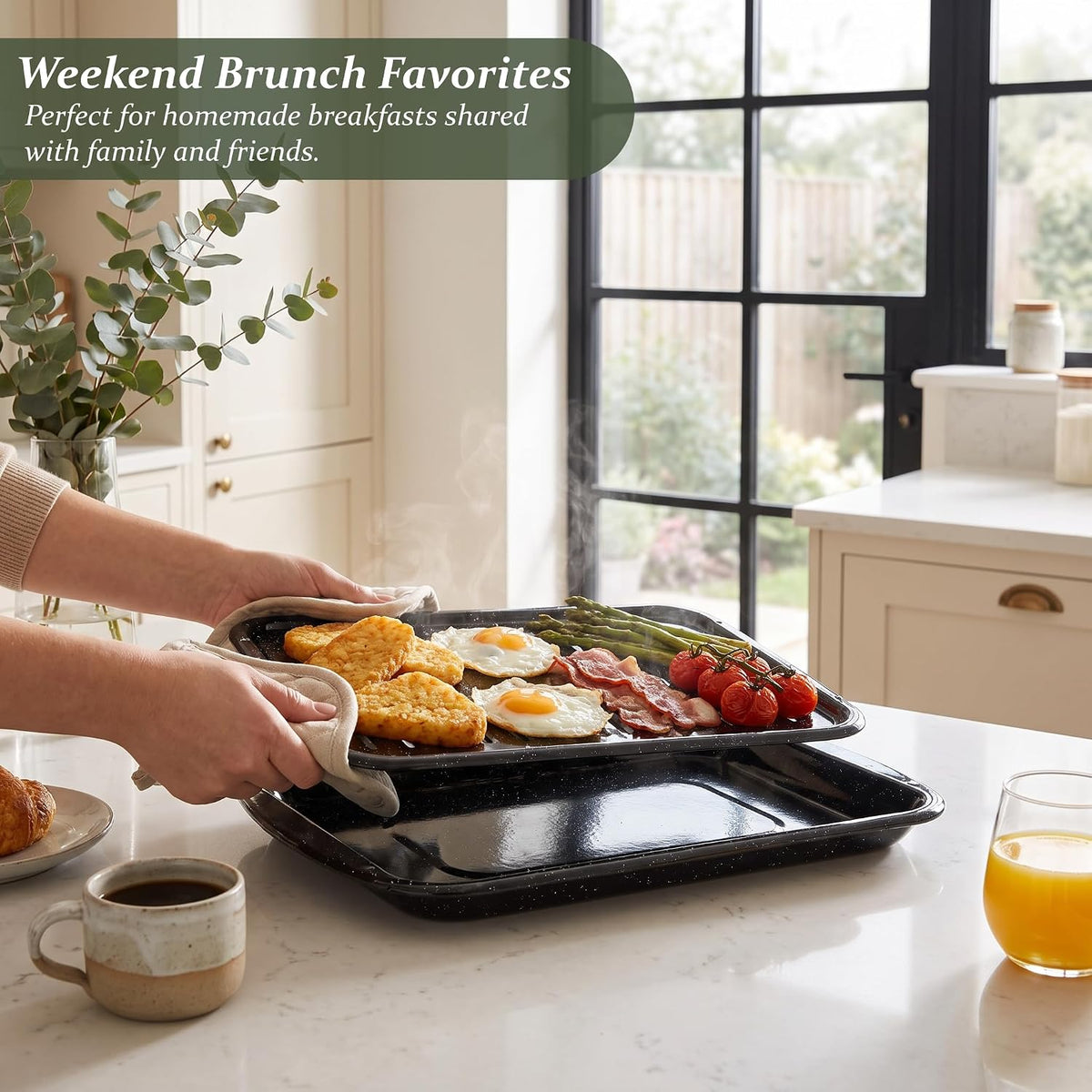 Broiler Pan & Roasting Rack Set Griddle Pan,Oven Safe Tray with Slotted Rack Grill Pan for Healthy Oven Meals Heat Resistant PFOA & PTFE Free Dishwasher Safe