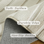 Washable Area Rugs 5x7 Rugs for Living Room Light Beige Faux Rabbit Fur Rug for - Image 7
