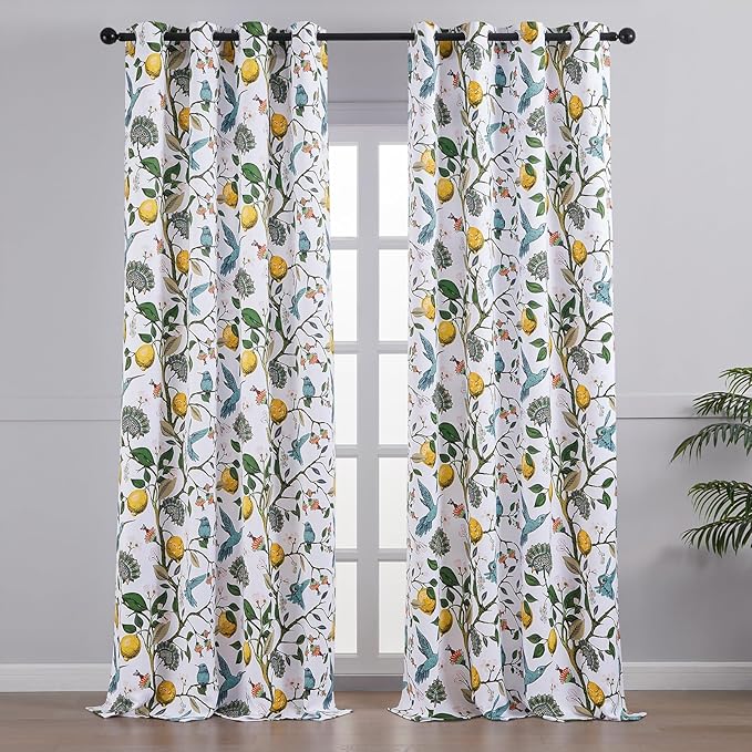 Topfinel 90 Inches Long Custom Window Curtains, Unique Chinoiserie Safari - Image 2