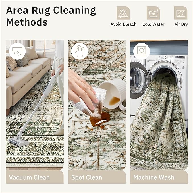 Soalmost Washable Area Rug 8x10, Large Soft Rugs - Image 5