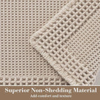 RESARE Waffle Bath Mat for Bathroom, Super Absorbent Bathroom Rugs Non Slip - Image 2