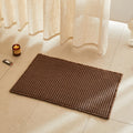 TYUU Waffle Bath Mat, Boho Bathroom Rugs Non Slip, 30x20 Mocha