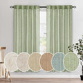 MIULEE Sage Green Linen Curtains 72 Inch Length by MIULEE