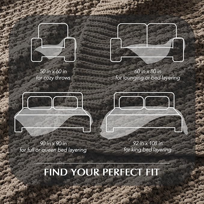 EVERGRACEHOME Chunky Chenille Knit Throw Blanket - Image 8