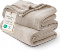 Bedsure GentleSoft Fleece Blankets Twin Size Oxford Tan by BEDSURE