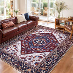 SERISSA Area Rug 3x5 Boho Rugs for Bedroom, Washable Non-Slip Living Room Rug - Image 3
