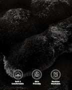 Ultra Soft Cozy Faux Fur Throw Blanket, Fuzzy Plush Thick Bubble Blanket - Image 5