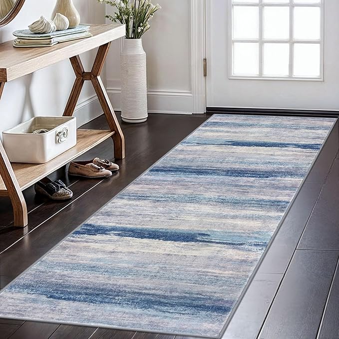 KOZYFLY Modern Abstract Kitchen Runner Rug, 2x6 Washable Rug Runner Non-Slip by KOZYFLY