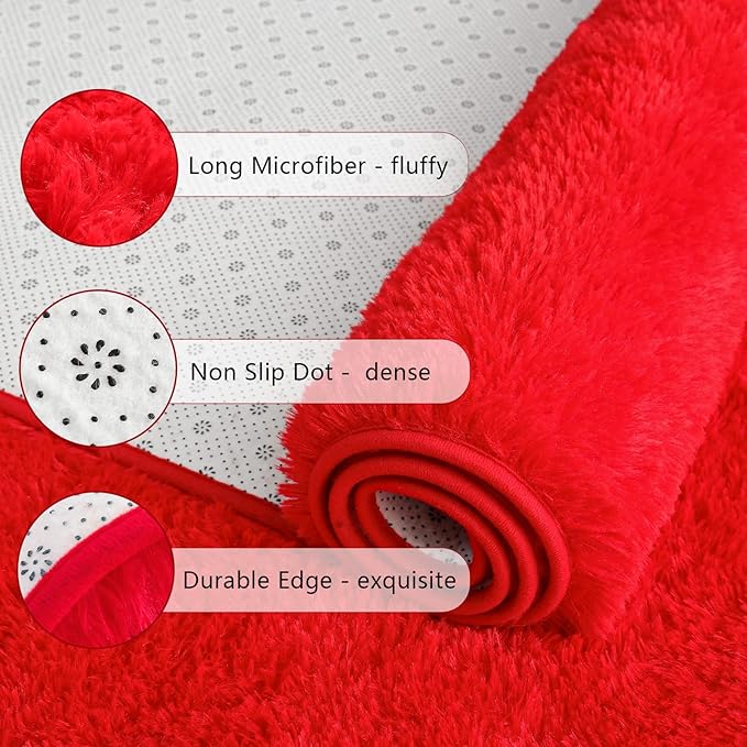 Chicrug Soft Area Rug for Bedroom Living Room Plush Fluffy Rug 8x10 Feet - Image 2