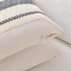 Fancy Homi Set of 1 Neutral Grey Farmhouse Long Lumbar Decorative Throw Pillow - Image 3