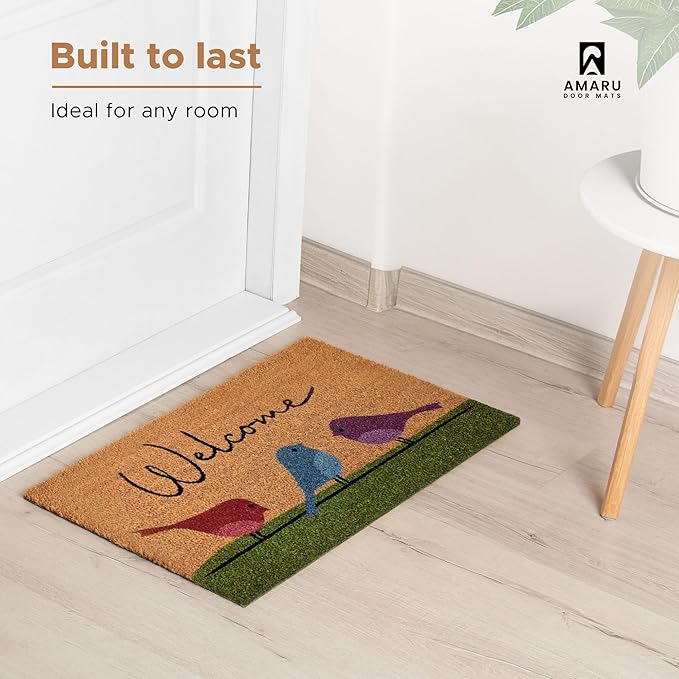 Colorful Birds - 24"x36" - Coir Door Mat - Welcome Mats - Image 5