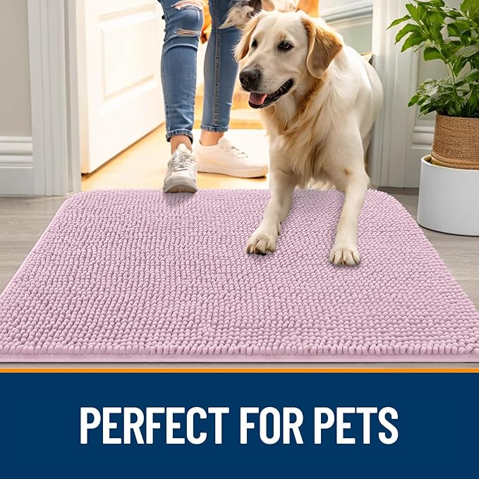 OLANLY Dog Door Mat for Muddy Paws 30x17, Absorbs Moisture and Dirt, Absorbent - Image 6