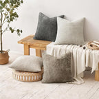 MIULEE Pack of 4 Couch Throw Pillow Covers 18x18 Inch Neutral Soft Decorative - Image 4