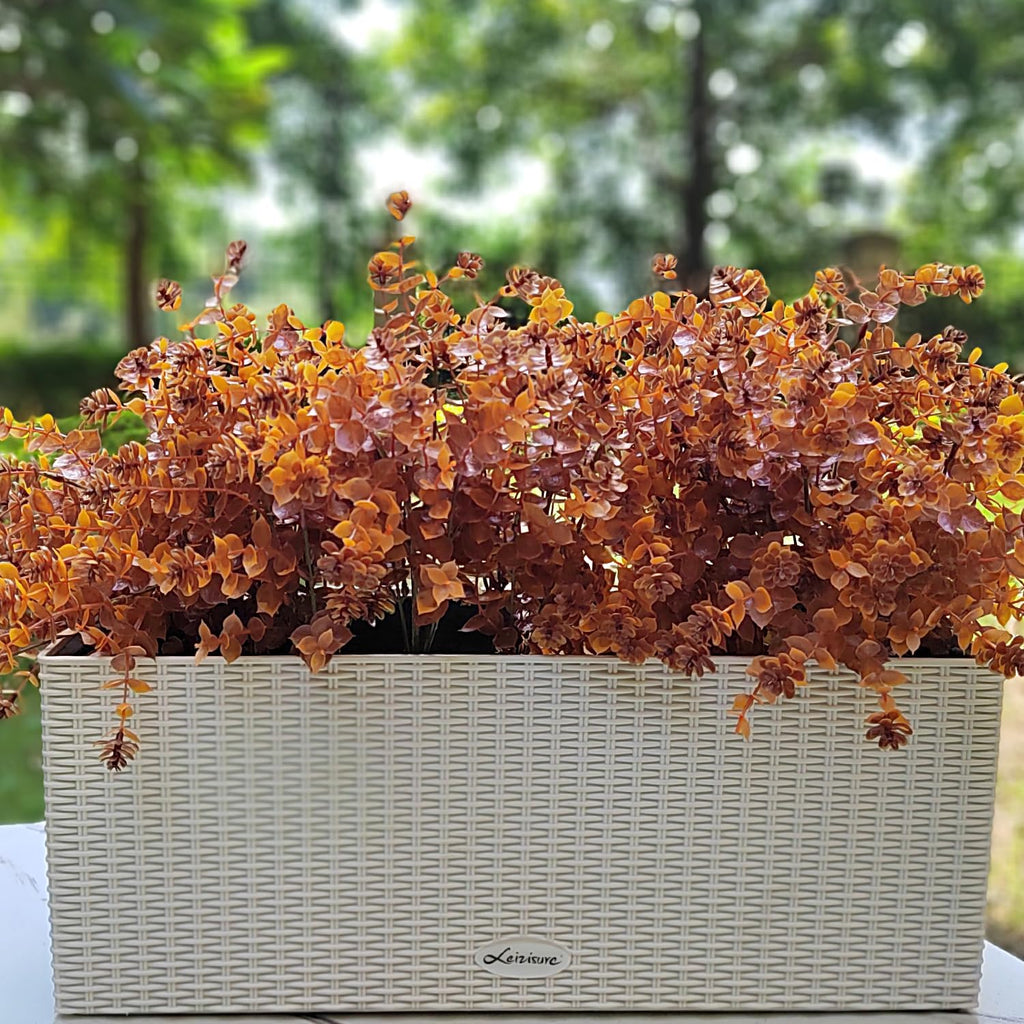 Grunyia Artificial Fall Flower- 12 PCS Bundles Fake Plants UV Resistant No Fade Faux Plastic Greenery Fall Flowers Garden Porch Patio Decoration Thanksgiving
