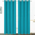 LEMOMO Teal Thermal Blackout Curtains/52 x 95 Inch/Set of 2 Panels Room by Lemomo