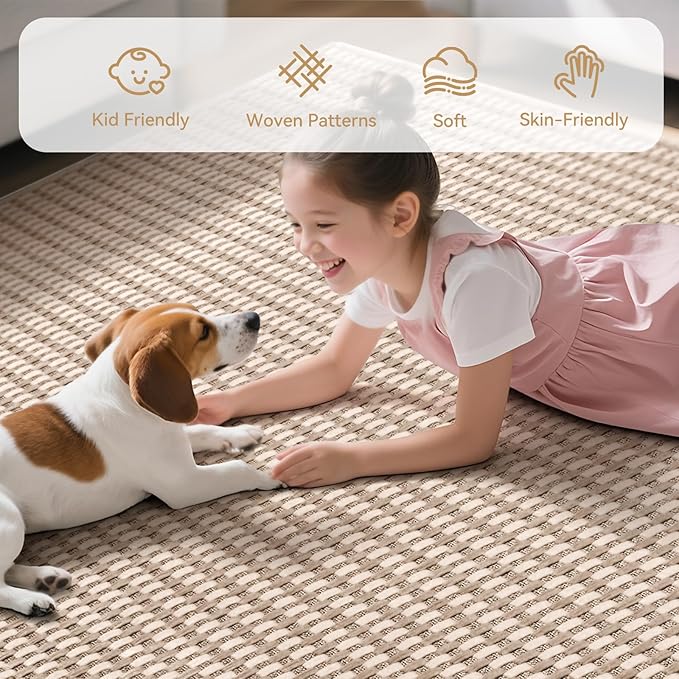 YDKGL 2x4 ft Entryway Rug Indoor Door Mat Non Slip Boho Woven Washable Area - Image 4