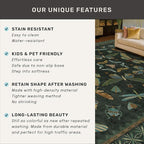 Dark Green 2'6"x12' Long Runner Rugs - Image 7