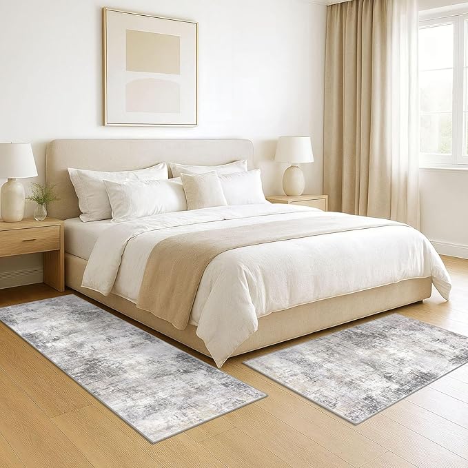 IOHOUZE Abstract Area Rugs and Runners Sets 2x6 and 3x5 Ft, Washable Entryway - Image 2