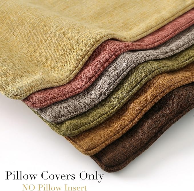 HPUK Pack of 2 Tan Throw Pillow Covers, 18x18 inch Accent Throw Pillows - Image 6
