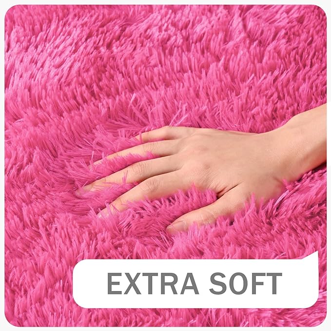 Amearea Shag Fluffy Area Rug for Bedroom Girls Living Room, Extra Soft and - Image 4