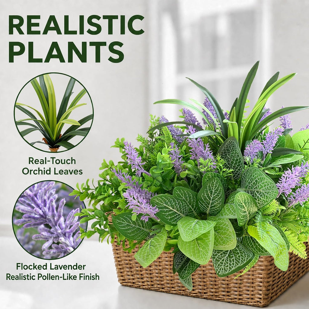 Faux Outdoor Plants UV Resistant 15Pcs artificial flowers for outdoors