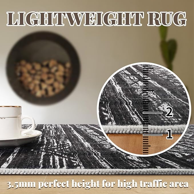 3x15 Washable Kitchen Runner Rug: Modern Moroccan Runners - Image 5