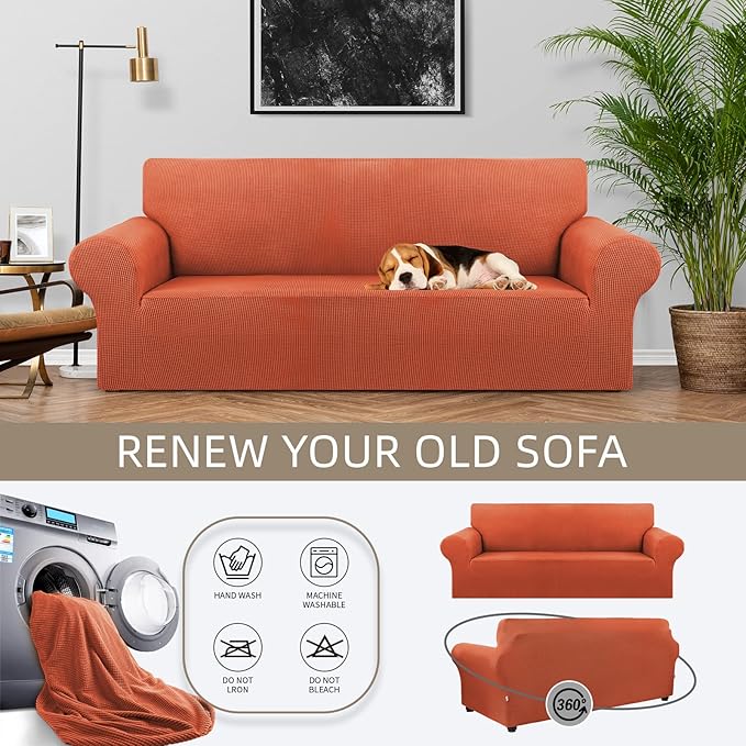 KEKUOU Stretch Sofa Cover Slipcover ，Couch Covers - Image 3