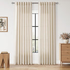 Nanspring Linen Curtains 84 Inch Length 2 Panels Set by Nanspring
