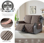 TAOCOCO 100% Waterproof Recliner Loveseat Cover Non Slip Couch Cover - Image 2