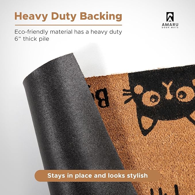 Hi-Bye Cat - 24"x36" - Coir Door Mat - Welcome Mats - Image 6