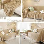 HANDONTIME Khaki Loveseat Covers Couch Cover - Image 6