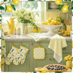 Tigeen 8-Pack Lemon Kitchen Decor Set Lemon Kitchen Accessories