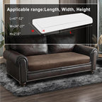 Leather Look Couch Cushion Covers Sofa Seat Slipcovers Sets Couches Furniture - Image 3