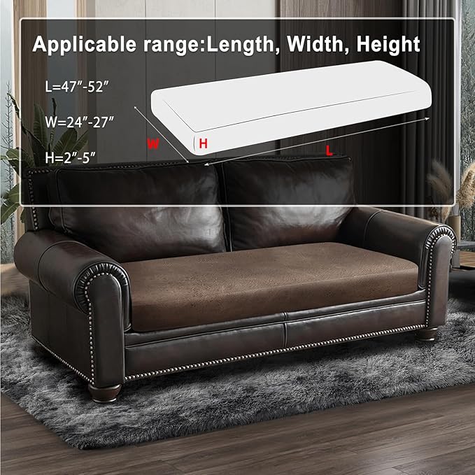 Leather Look Couch Cushion Covers Sofa Seat Slipcovers Sets Couches Furniture - Image 3
