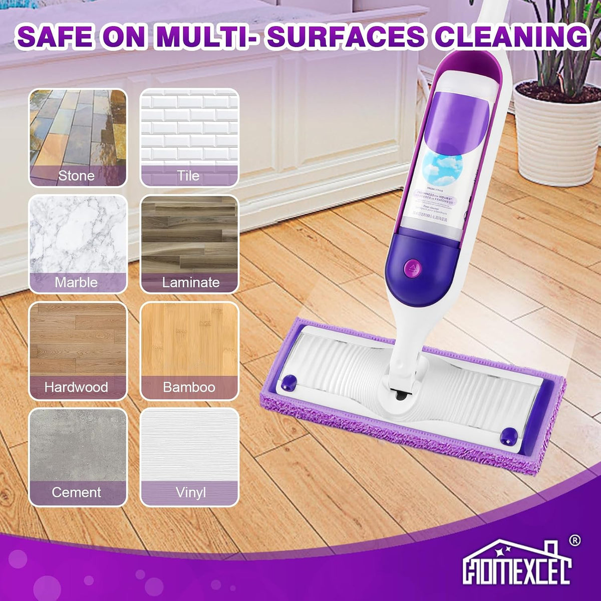 HOMEXCEL Microfiber Mop Pads 8 Pack for Swiffer PowerMop 13"-15" Washable