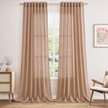Nanspring Linen Curtains 108 Inches by Nanspring