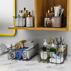 Joben Oligey 12 PACK (3 Szie) Small Wire Storage Baskets for Organizing,Pantry Organization Bins for Cabinets, Metal Basket for Kitchen, Bathroom Organizer (Black)