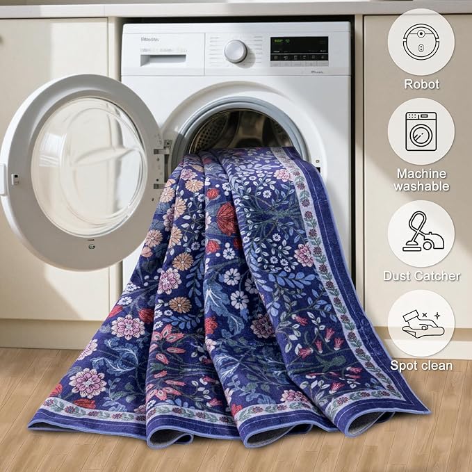 Runner Rug for Entryway: 2.6x8 Kitchen Rugs Non Slip Washable Ultra-Thin Soft - Image 7