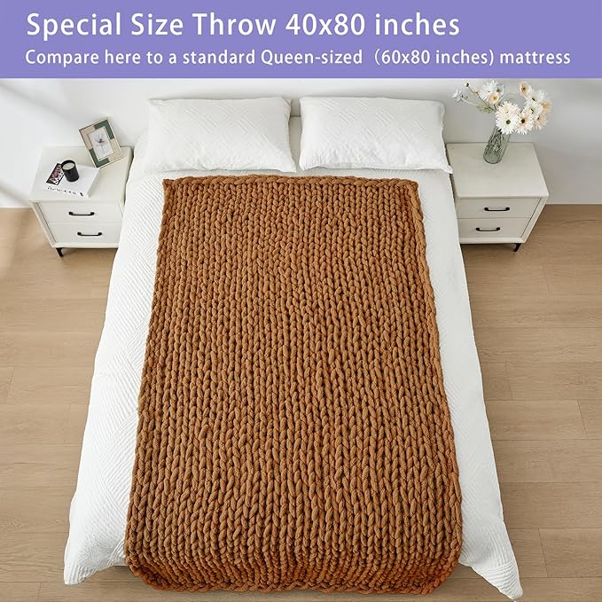 Bigacogo Chunky Knit Throw Blanket - Image 6