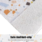 Square Shower Mat Non Slip: 27x27 Inch Shower Floor Mat with Drain Hole in Middle, Super Soft and Comfortable PVC Loofah Massage Bath Mat for Shower, Anti Slip Shower Stall Mat, Quick Drying