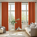 MIULEE Orange Blackout Curtains - Image 6
