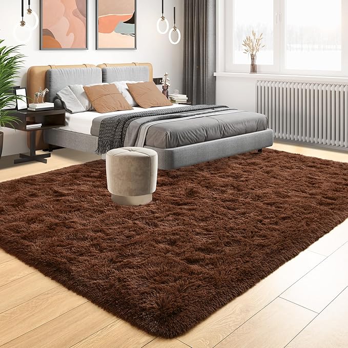 Tepook Super Soft Fluffy Rugs for Bedroom, Shag 5x8 Area Rugs for Living Room - Image 2