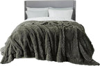 Bedsure GentleSoft Fluffy Olive Green Blankets Queen Size - Image 9