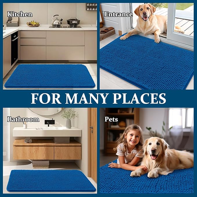 OLANLY Dog Door Mat for Muddy Paws 47x20, Absorbs Moisture and Dirt, Absorbent - Image 8